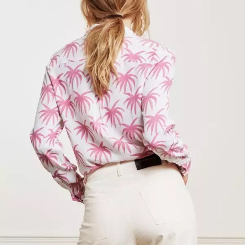 Size 38 Fabienne Chapot Lily Blouse in Pretty Palms